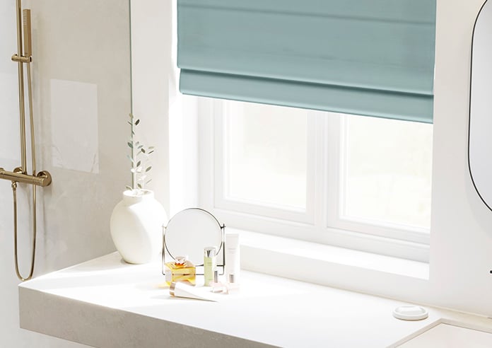 Shima Faux Silk, Azure - Twist&Fit Roman Blind - Image 5
